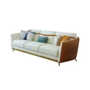 ⁦Monterey Modern 3-Piece Living Room Set with Gold Accents⁩ - الصورة ⁦7⁩