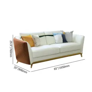 ⁦Monterey Modern 3-Piece Living Room Set with Gold Accents⁩ - الصورة ⁦10⁩