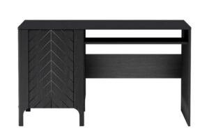 ⁦Noir Modern Office Desk in Natural Wood with an Elegant Design⁩ - الصورة ⁦3⁩