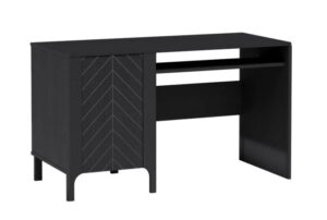 ⁦Noir Modern Office Desk in Natural Wood with an Elegant Design⁩ - الصورة ⁦4⁩