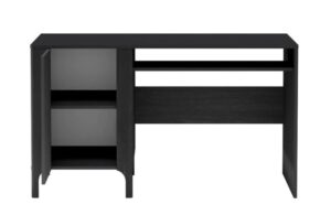 ⁦Noir Modern Office Desk in Natural Wood with an Elegant Design⁩ - الصورة ⁦6⁩