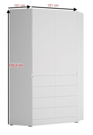 ⁦Nova corner wardrobe for young people made of natural wood⁩ - الصورة ⁦6⁩