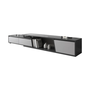 ⁦Nerio Modern Design Extendable Natural Wood TV Unit Set with Multifunctional Coffee Table⁩ - الصورة ⁦13⁩
