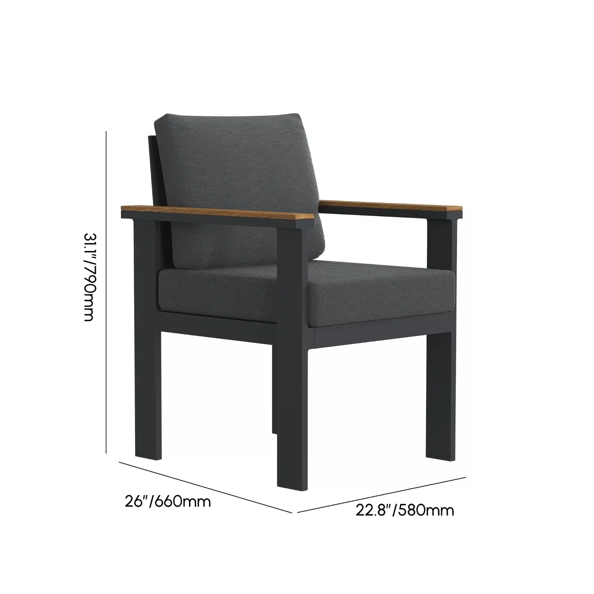 يوربان طقم سفرة خارجي 7 قطع خشب طبيعى - الصورة 8