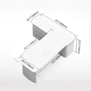 ⁦Genesk natural wood desk⁩ - الصورة ⁦5⁩