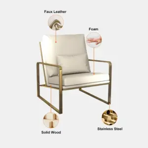 ⁦Versailles Elegant Living Room Set Consisting of Two Sofas and a Chair with Gold Touches⁩ - الصورة ⁦9⁩