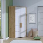 Verta Youth Corner Wardrobe with Two Doors, Made of Natural Wood