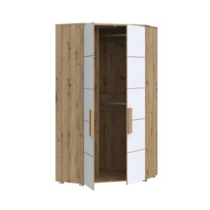 ⁦Verta Youth Corner Wardrobe with Two Doors, Made of Natural Wood⁩ - الصورة ⁦4⁩