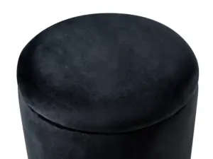 ⁦Ventro Pouf Round Velvet with Metal Legs and Internal Storage⁩ - الصورة ⁦5⁩