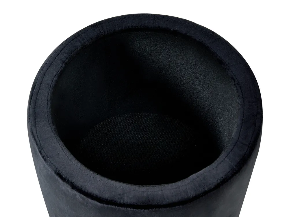 ڤينترو بووف دائري مخملي بأرجل معدنية مع تخزين داخلي - الصورة 7